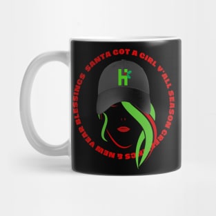 Christmas Graphic Santa Girl Mug